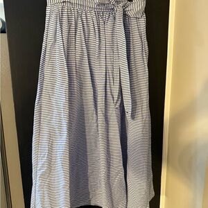 Vineyard Vines Navy and White Striped A-Line Skirt